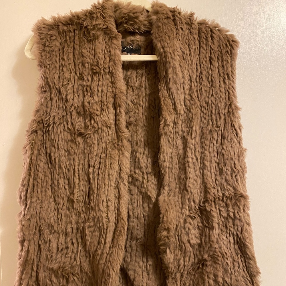 June rabbit fur vest size M
